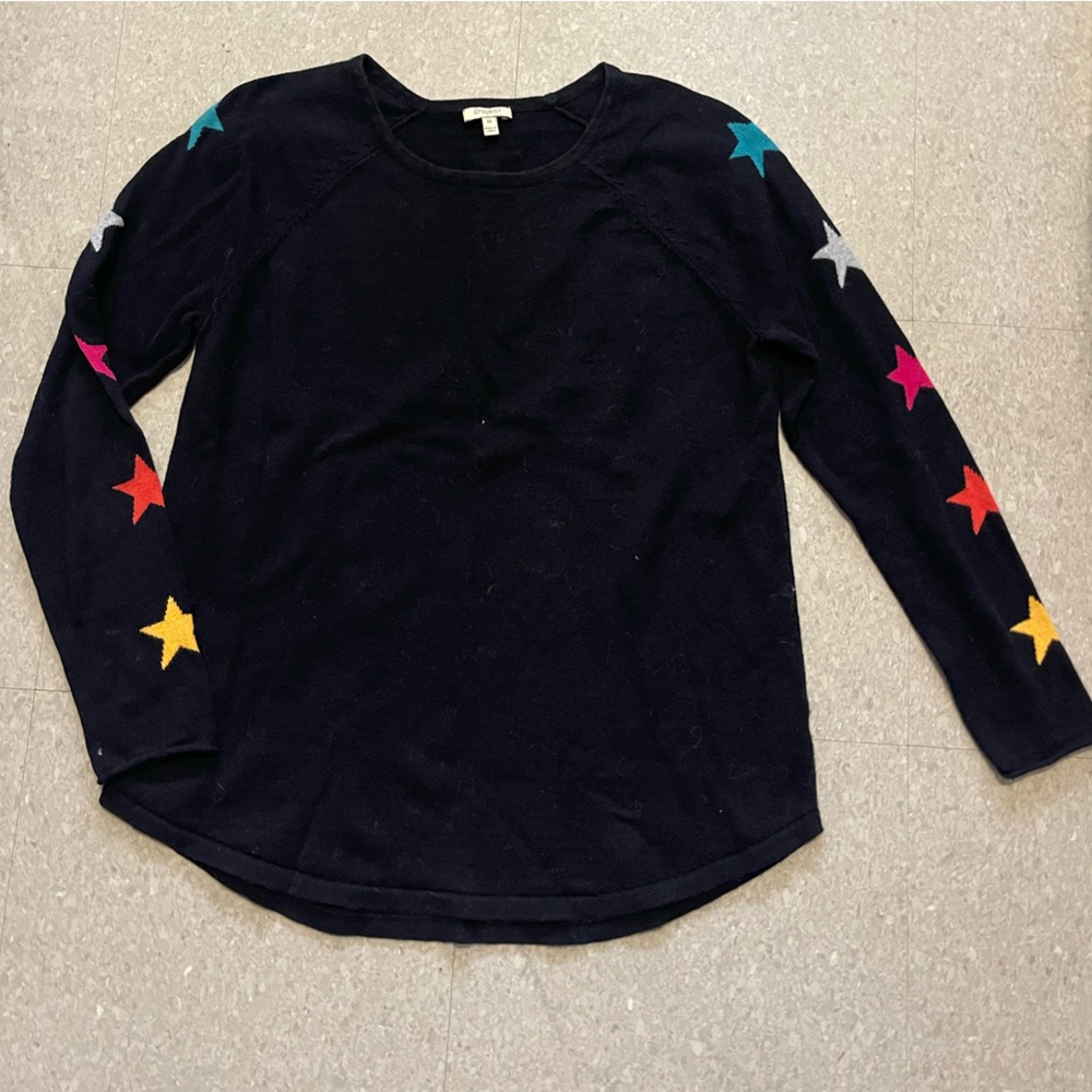 Project Black Sweater with Colored Stars